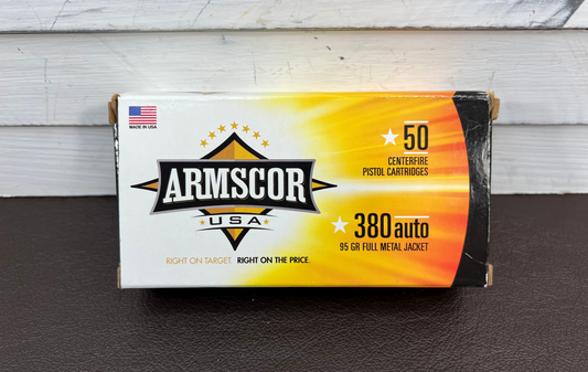 380 AUTO Armscor 95gr FMJ 50 Round Box