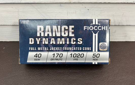 40 S&W Fiocchi Range Dynamics 170gr FMJ 50 Round Box