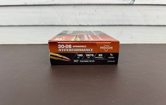 30-06 Fiocchi Hyperformance 180gr SST Polymer Tip Boat Tail 20 Round Box