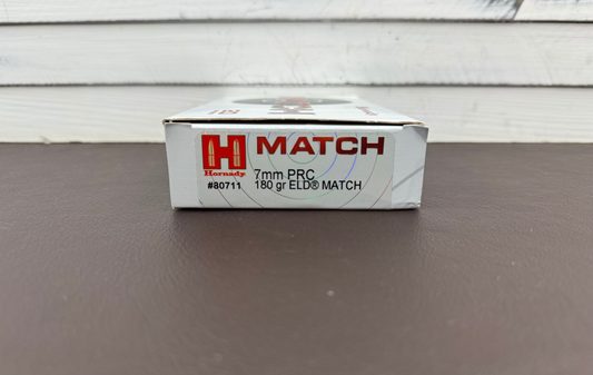 7mm PRC Hornady Match 180gr ELD Match 20 Round Box