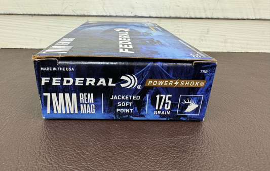 7MM REM MAG Federal Power-shok 175gr Soft Point 20 Round Box