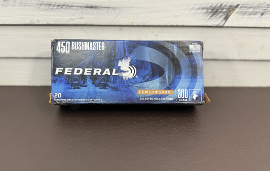 450 Bushmaster Federal Power-Shok 300gr JHP 20 Round Box