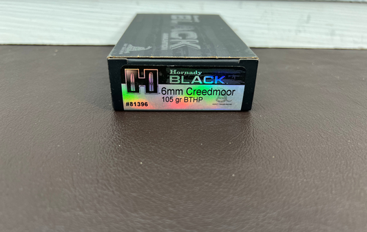 6mm Creedmoor Hornady Black 105gr BTHP 20 Round Box