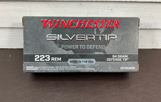 223 Rem Winchester Silvertip 64gr Defense Tip 20 Round Box