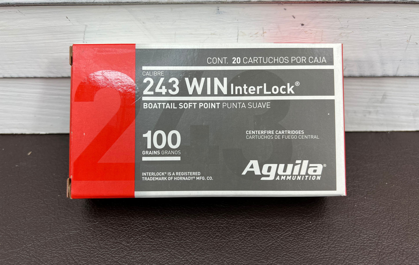 243 WIN Aguila 100gr BTSP 20 Round Box