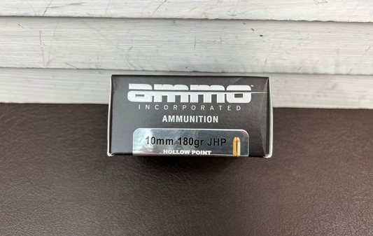 10mm AUTO Ammo Inc 180gr JHP Hollow Point 20 Round Box