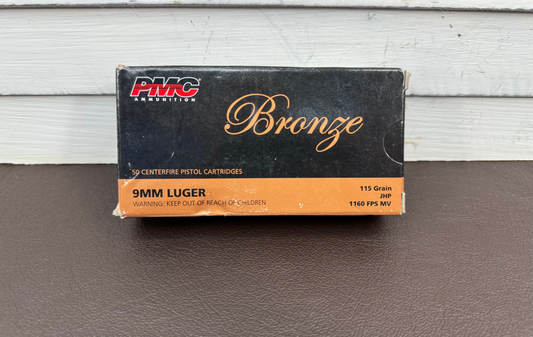 9mm PMC Bronze 115gr Hollow Point 50 Round Box