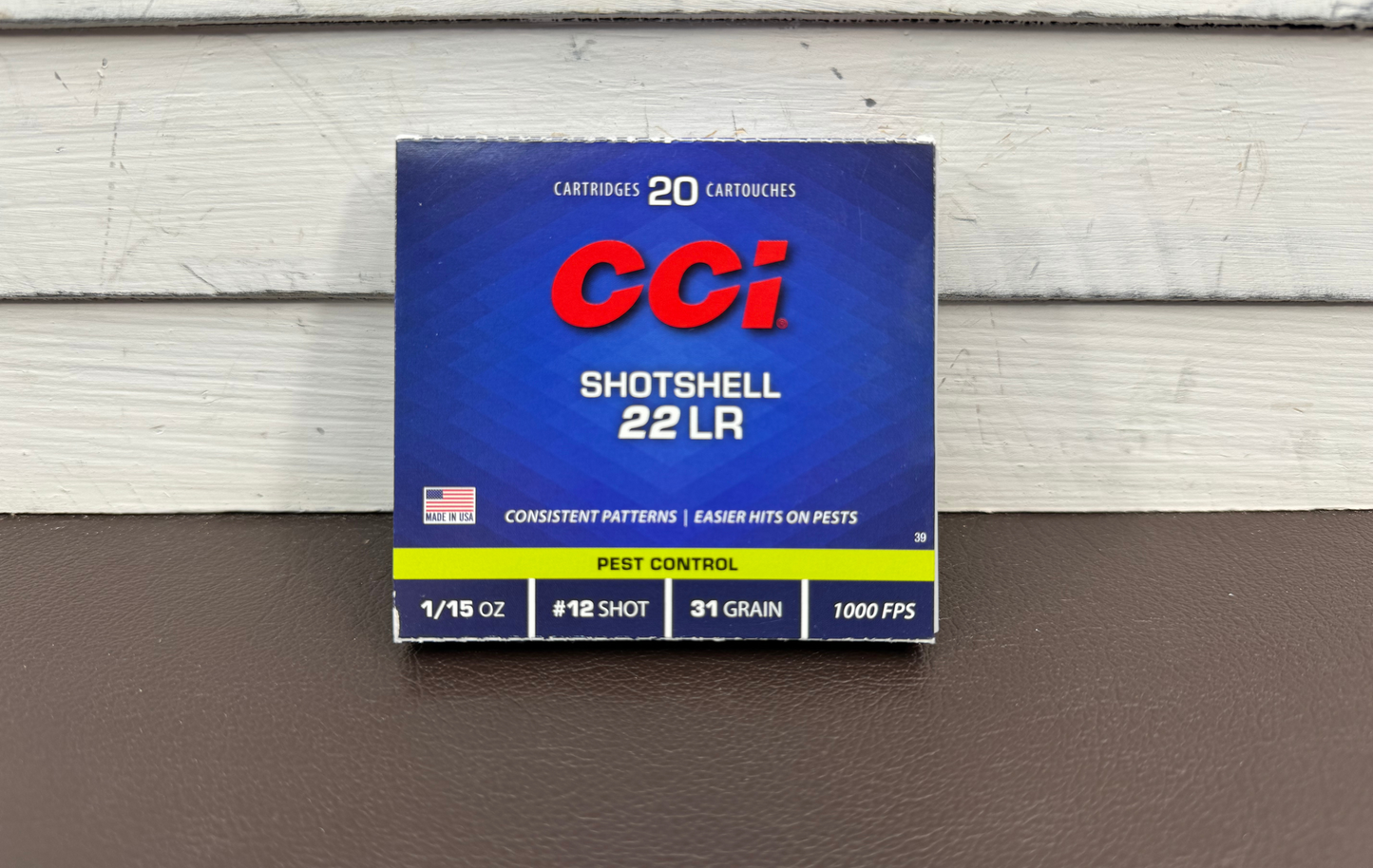 22 LR CCI Shotshell 31gr #12 Shot Pest Control 20 Round Box