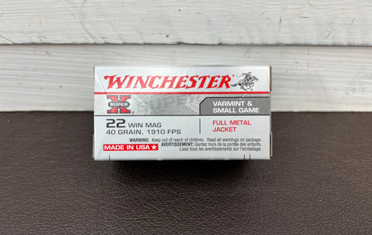 22 WIN MAG Winchester 40gr FMJ 50 Round Box