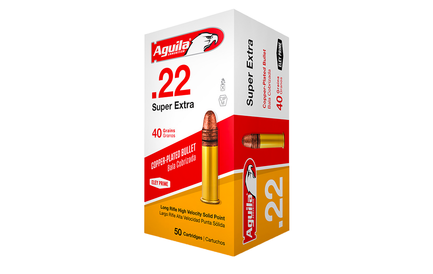 22 LR Aguila Super Extra 40gr Copper Plated Solid Point 50 Round Box